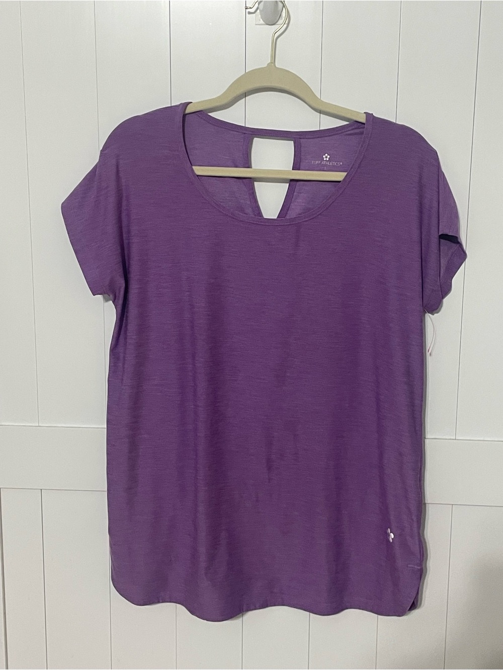 Tuff Athletics Purple Short-Sleeve Tee with Back Keyhole